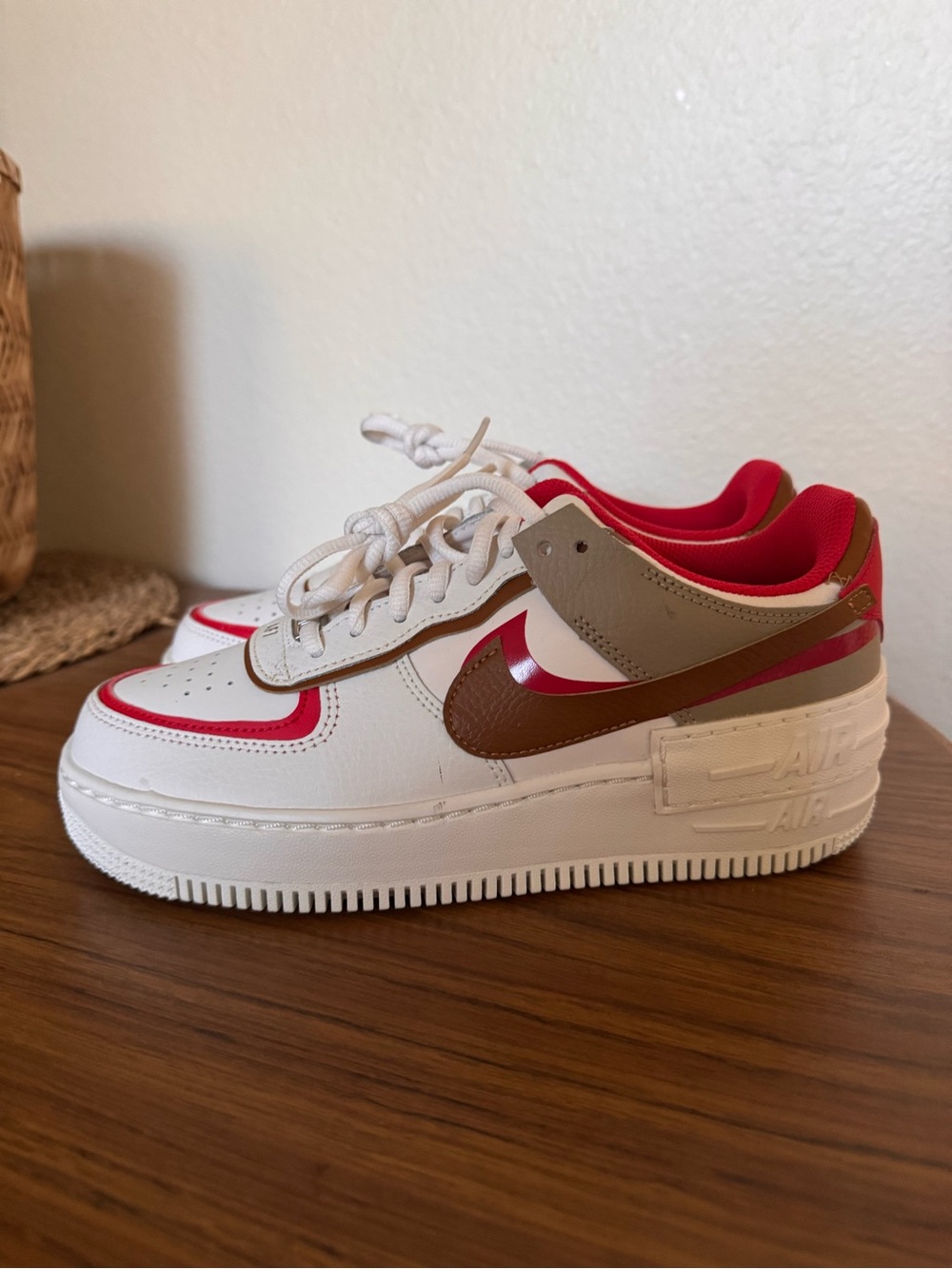 Nike Air Force 1 Low Shadow Phantom Fire Red Khaki (Women's)